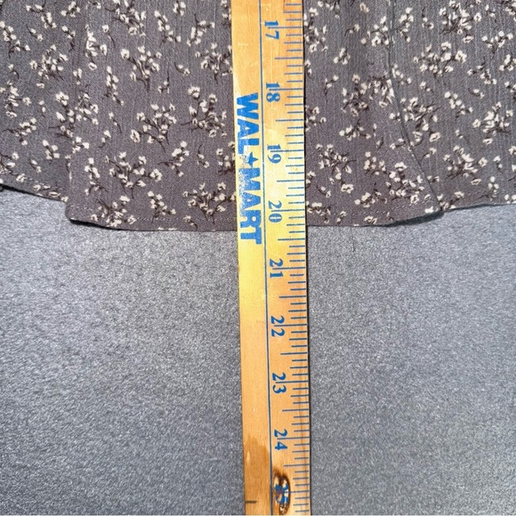 Hashttag in trend long sleeves Grey Floral Women's Boho Peasant Blouse size XS - Picture 6 of 11